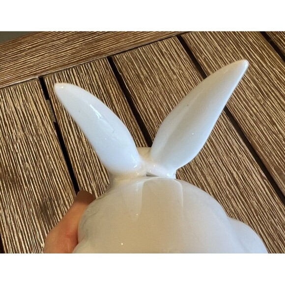 Vintage Dept 56 Porcelain White Bunny Figurine EASTER Rabbit - Picture 9 of 12